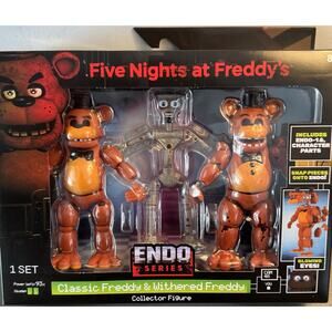 FNAF Five Nights At Freddys Jazwares CLASSIC & WITHERED FREDDY ENDO SERIES SET